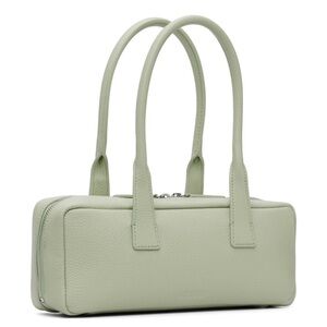 staud the dude shoulder bag in green leather